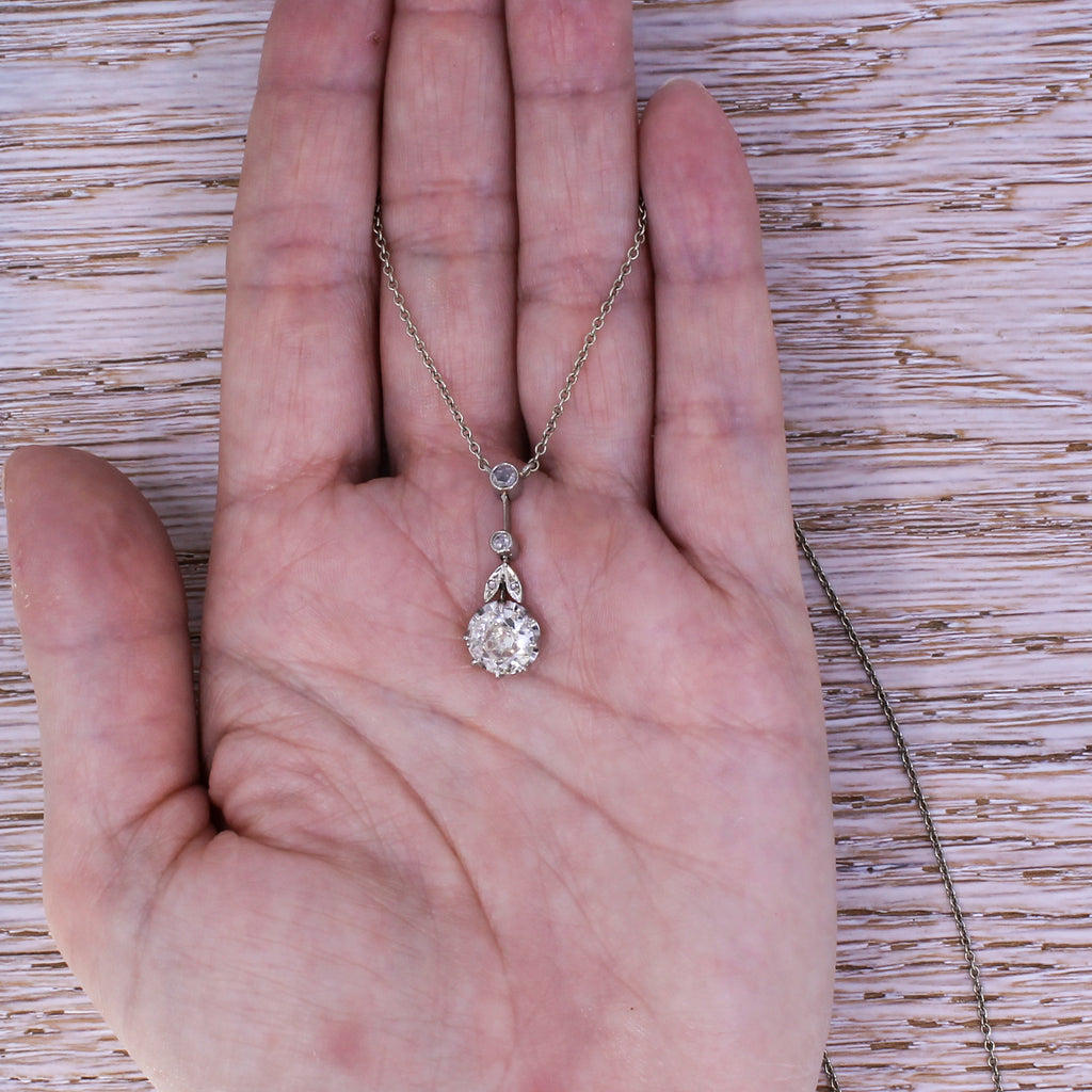 vintage diamond pendant 