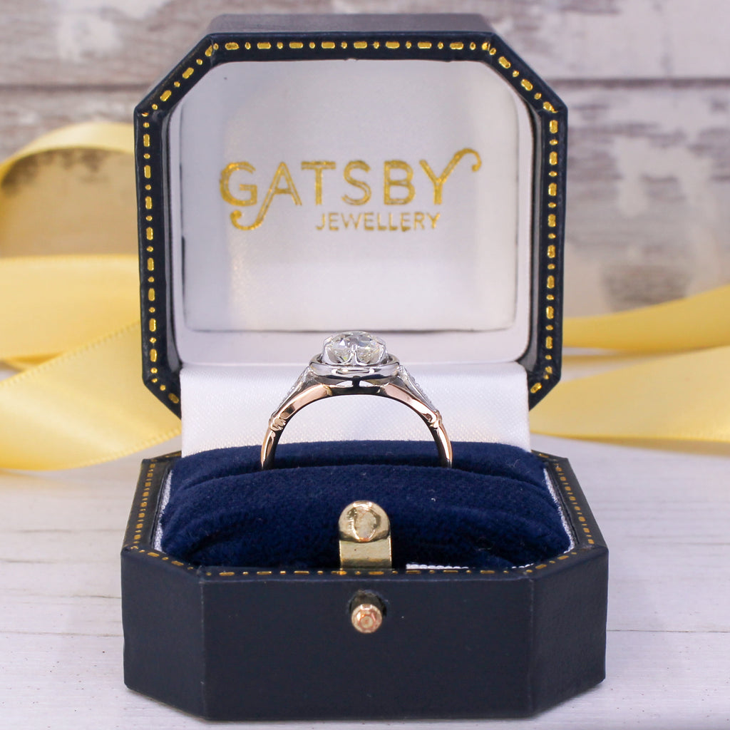 vintage rose gold engagement ring