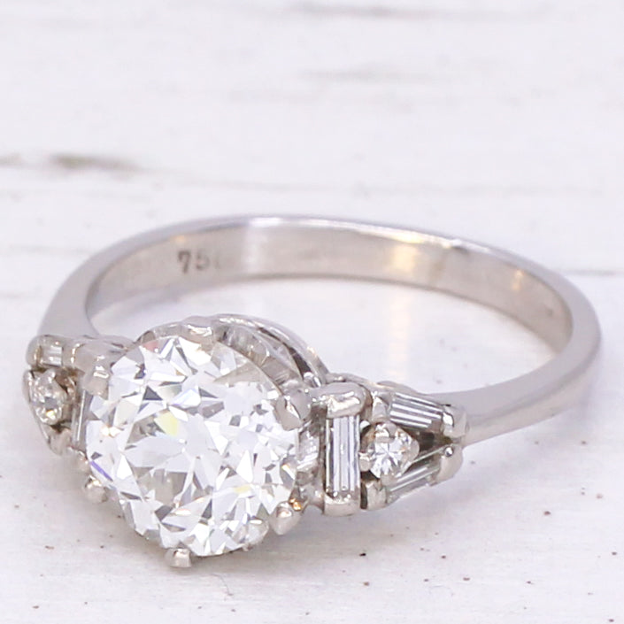 old European cut diamond ring