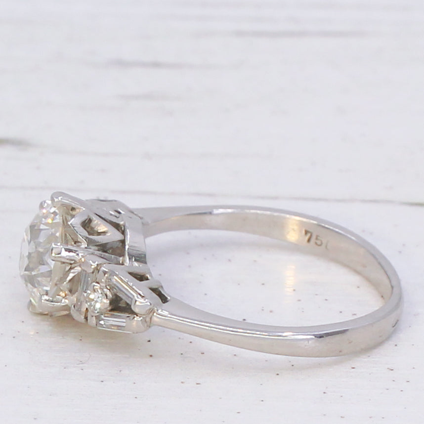 old European cut diamond ring