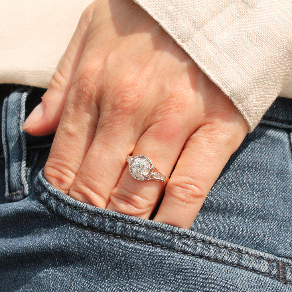 vintage rose gold engagement ring