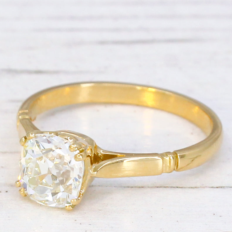 Vintage 1.26 Carat Old Cut Diamond Engagement Ring, circa 1920