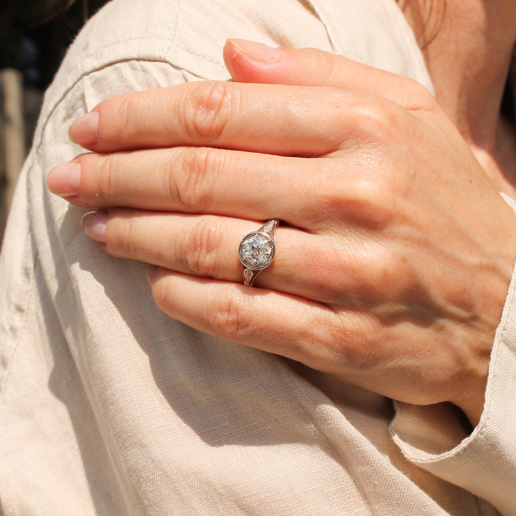 vintage rose gold engagement ring