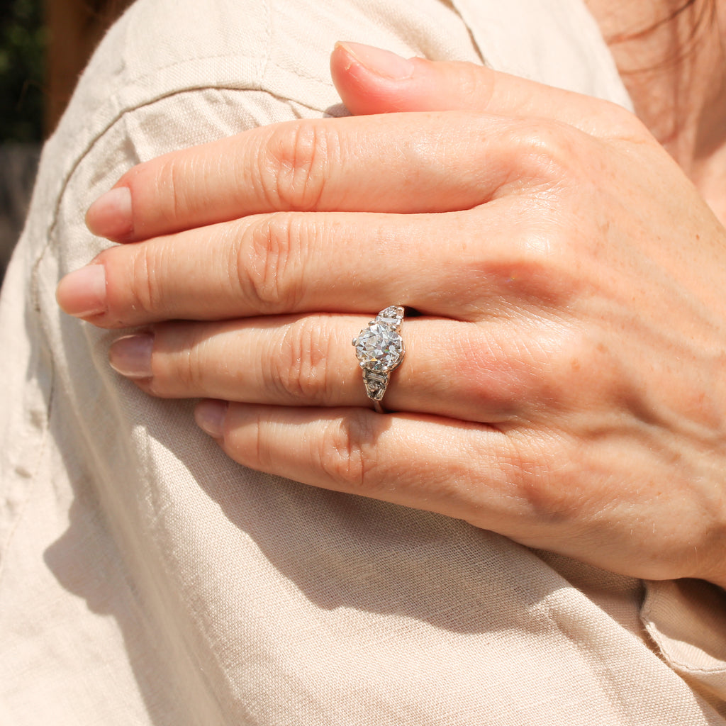 old European cut diamond ring