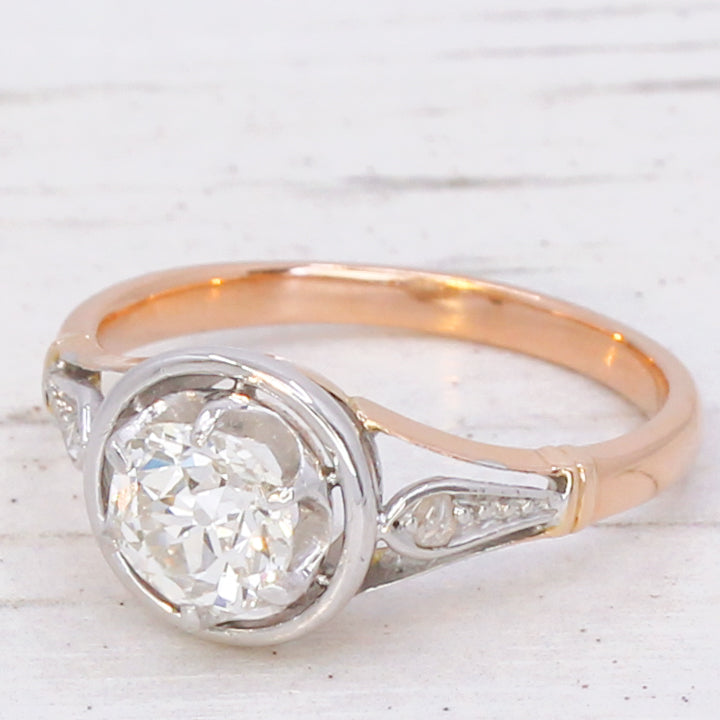 vintage rose gold engagement ring
