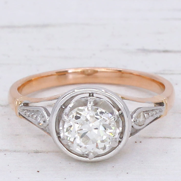 vintage rose gold engagement ring