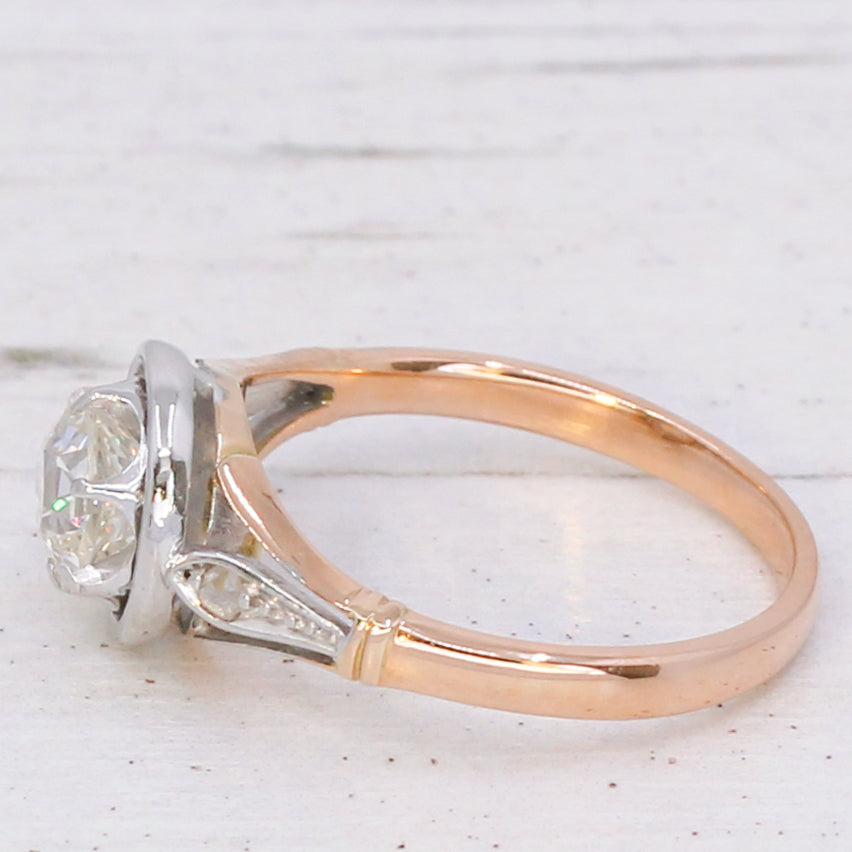 vintage rose gold engagement ring