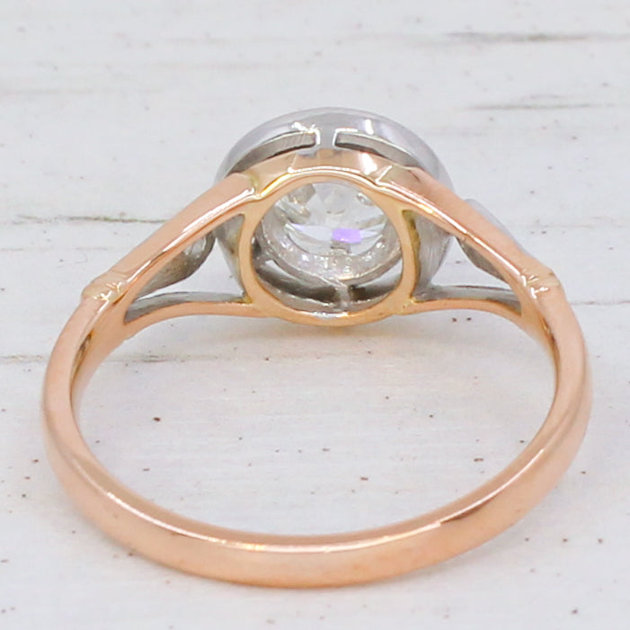 vintage rose gold engagement ring