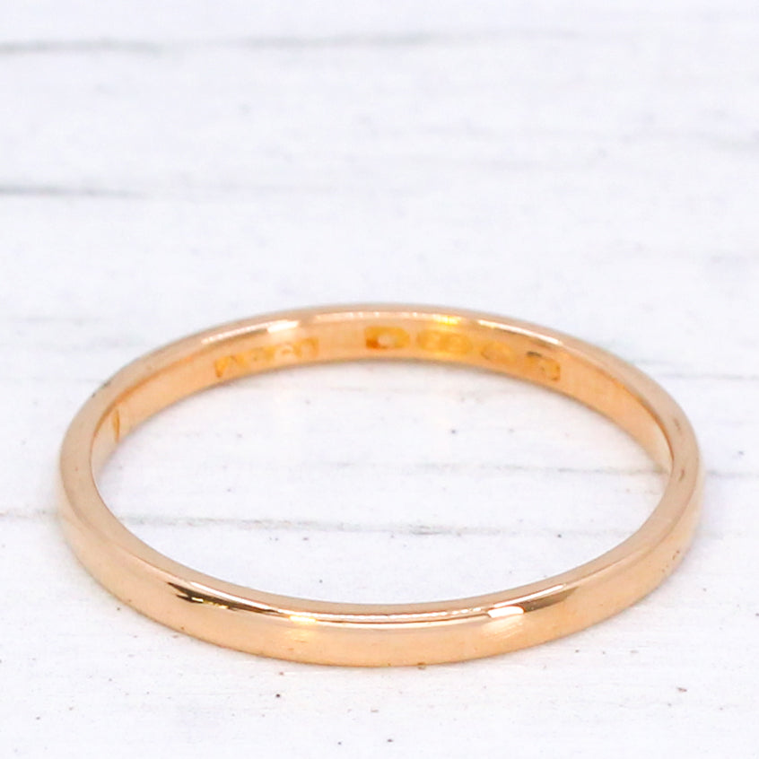 vintage rose gold wedding band
