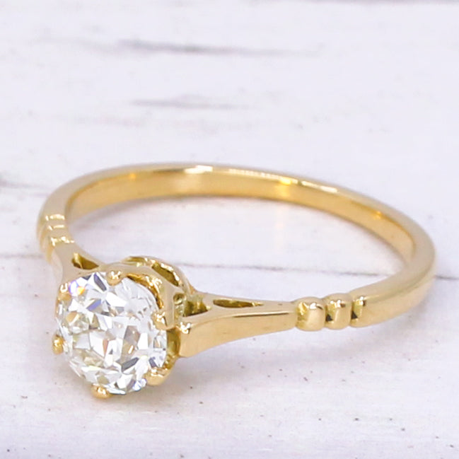Old European cut diamond ring