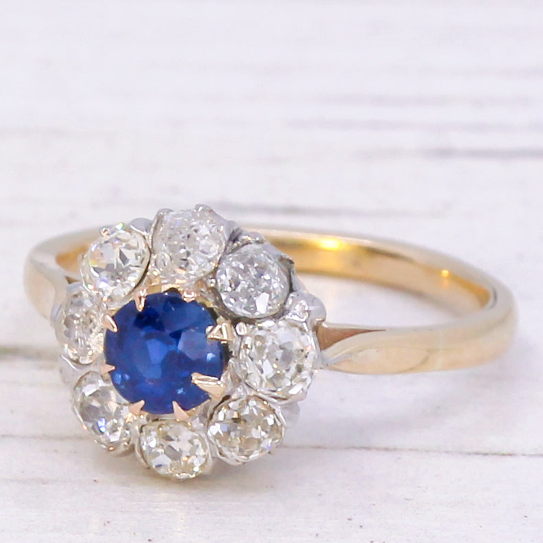 vintage sapphire and diamond ring