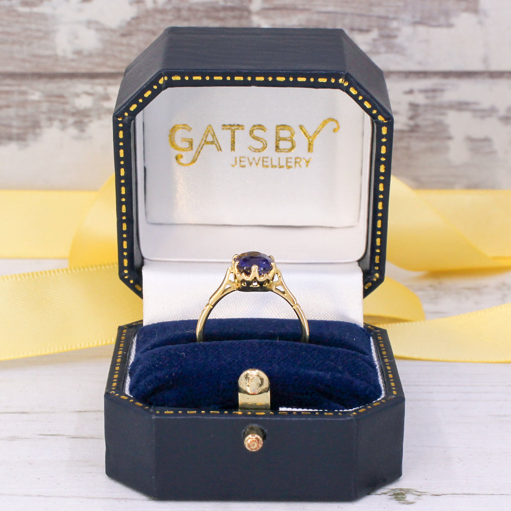 unheated Ceylon sapphire ring