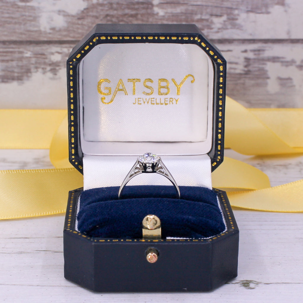 Old European cut diamond engagement ring