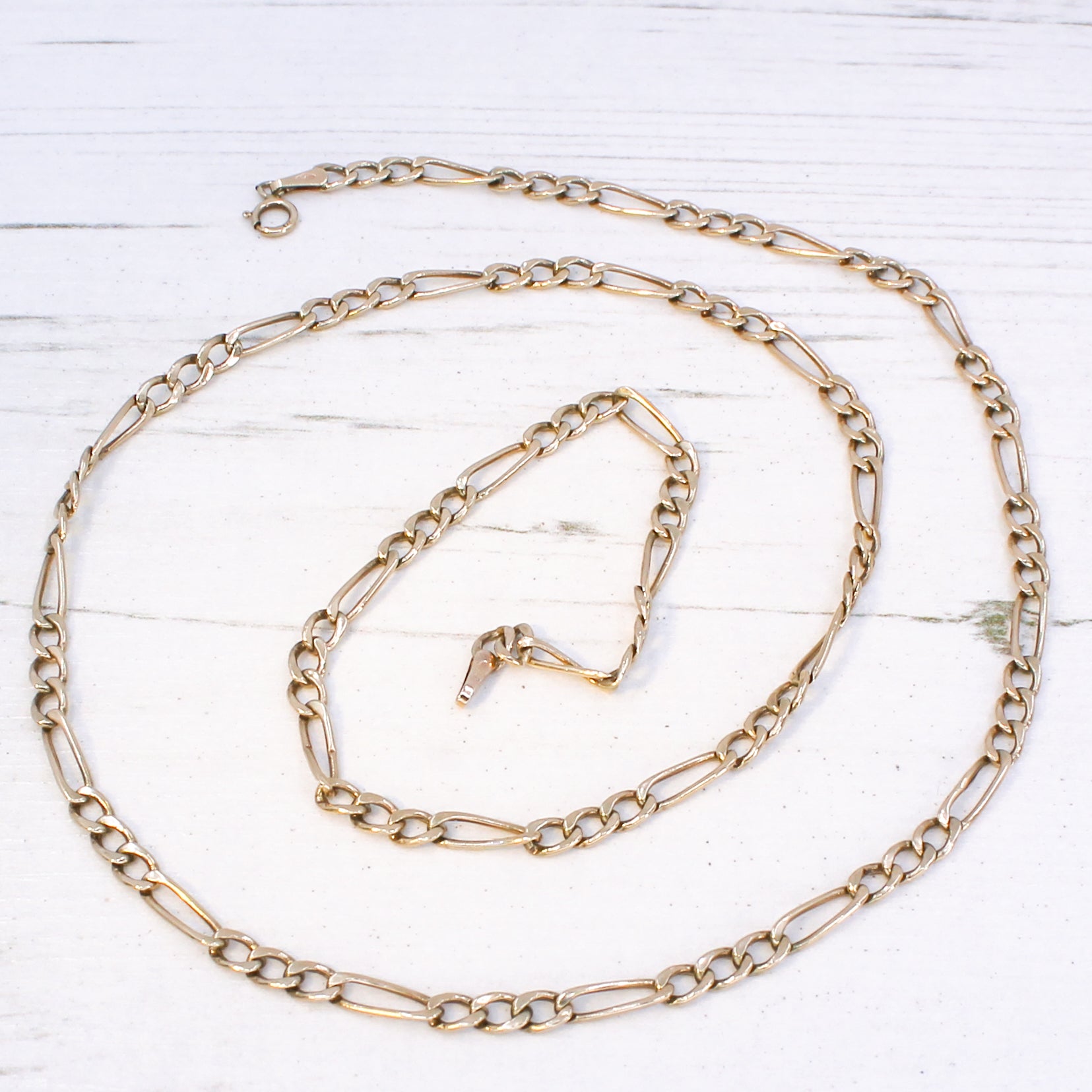9k Yellow Gold 20.5 Inch Figaro Chain