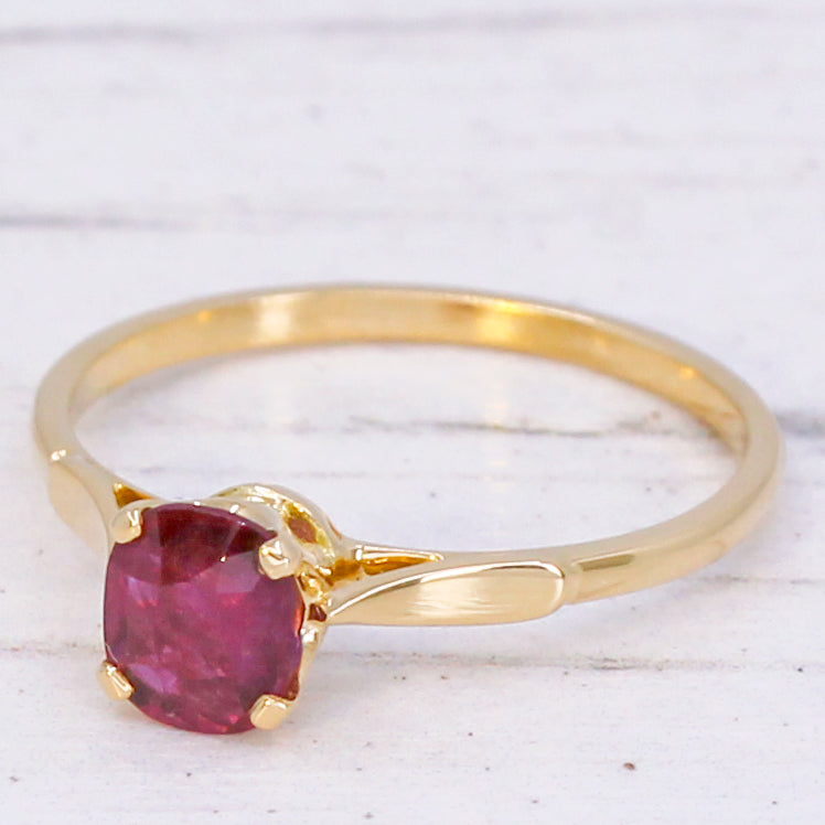 vintage ruby solitaire ring