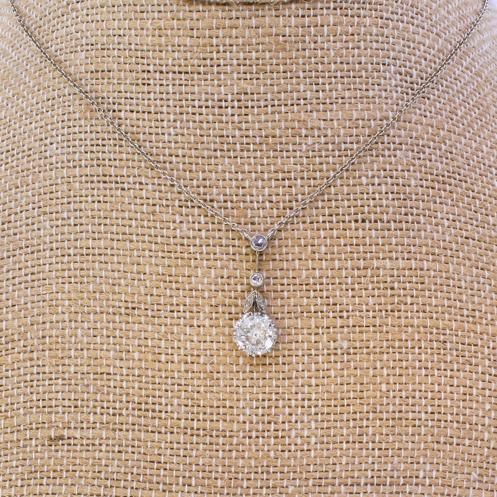 vintage diamond pendant 