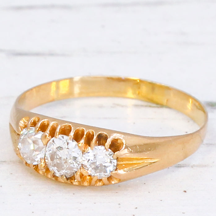 Victorian diamond trilogy ring