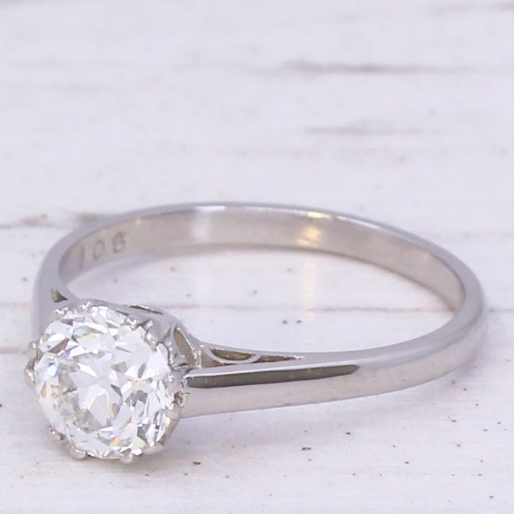 Old European cut diamond engagement ring