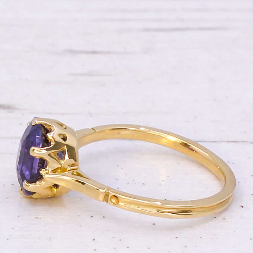unheated Ceylon sapphire ring