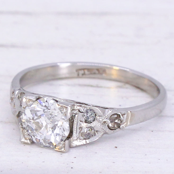 art deco diamond engagement ring