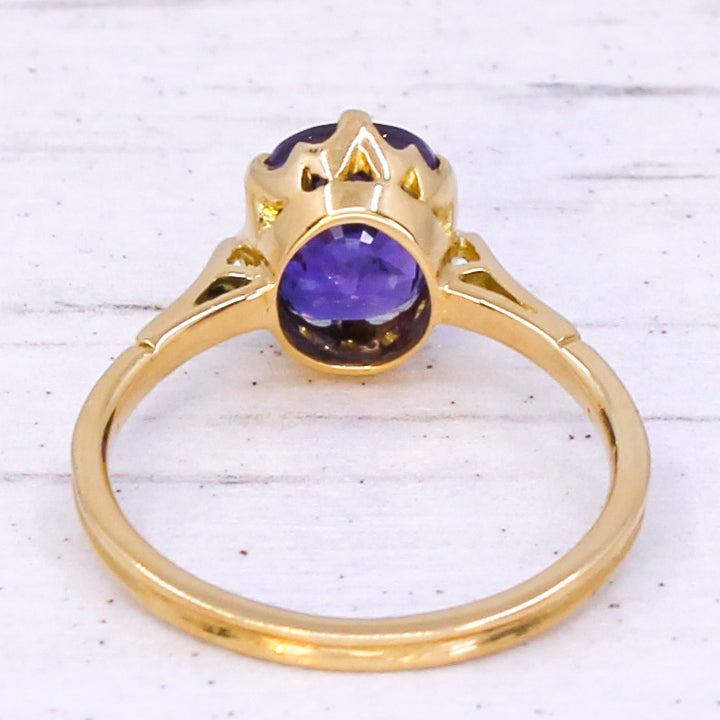 unheated Ceylon sapphire ring