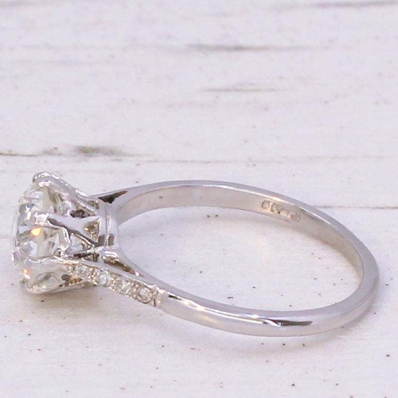Old European cut diamond engagement ring