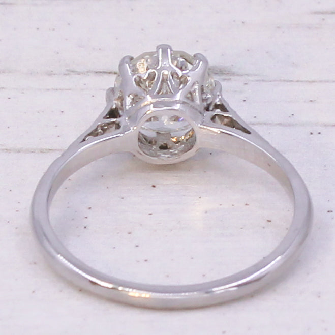 Old European cut diamond engagement ring