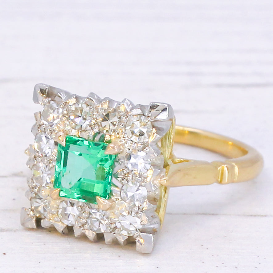 Vintage colombian emerald ring