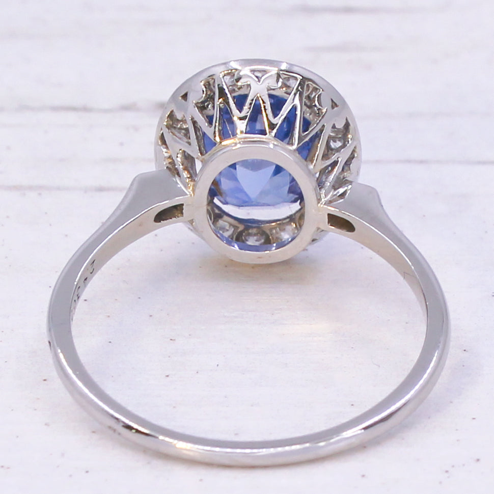Unheated Ceylon sapphire ring
