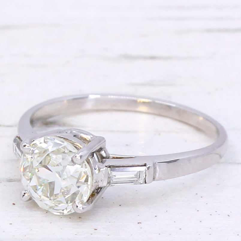 old European cut engagement ring
