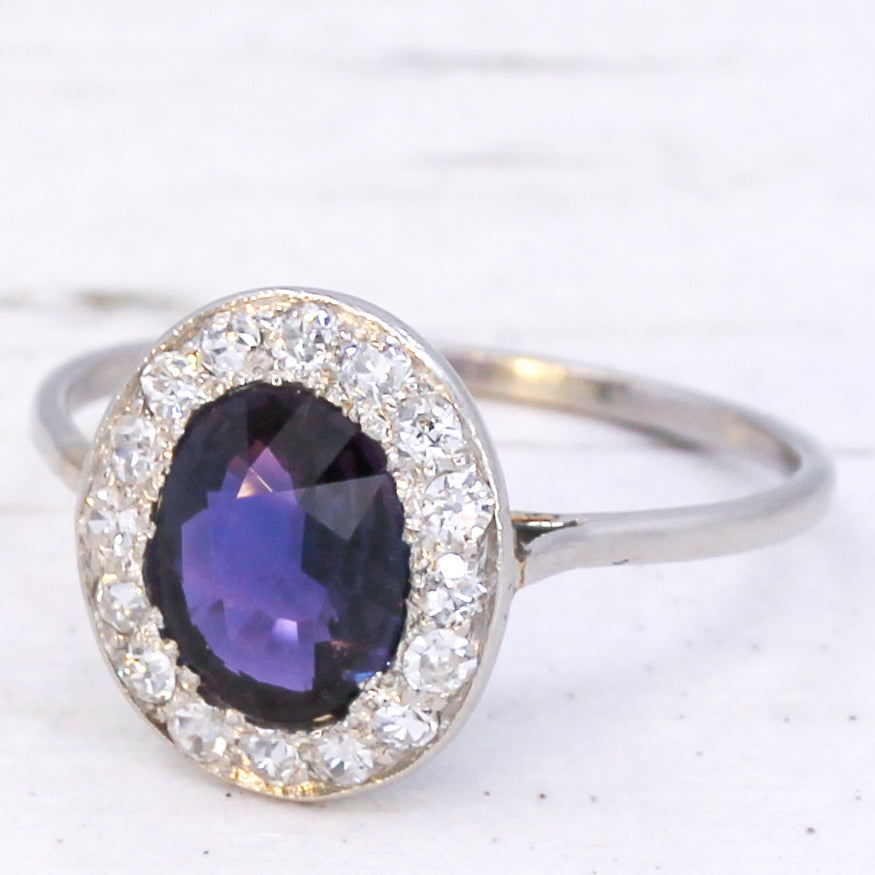 vintage unheated sapphire ring
