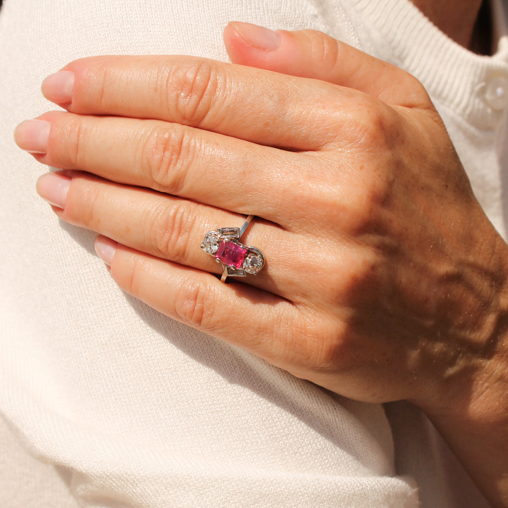 Art Deco Burmese Ruby