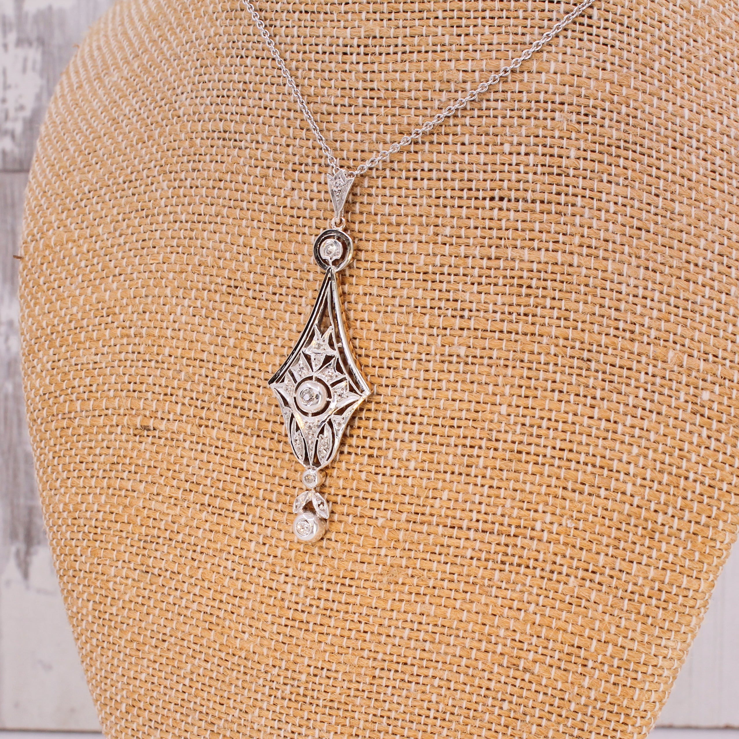 Art Nouveau diamond pendant