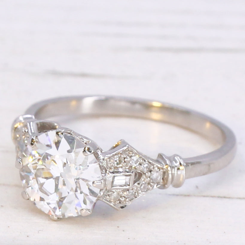 Vintage 1.50 Carat Old Cut Diamond Engagement Ring, circa 1930