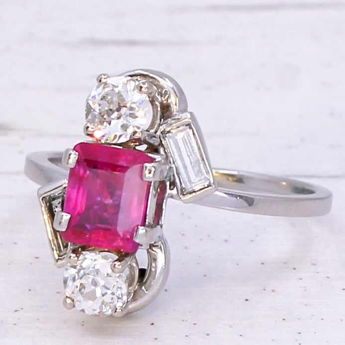 Art Deco Burmese Ruby