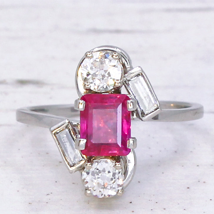 Art Deco Burmese Ruby