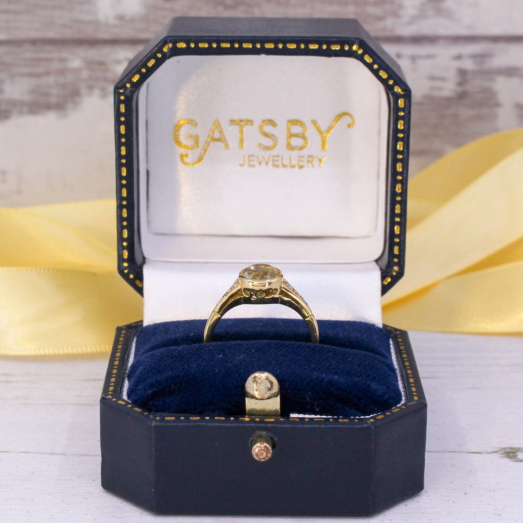 antique yellow sapphire 