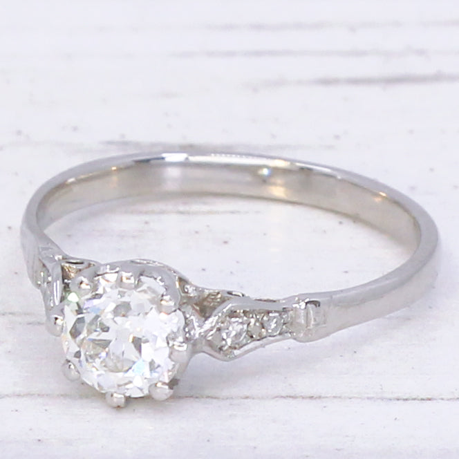 Art Deco 0.62 Carat Old Cut Diamond Engagement Ring, circa 1935