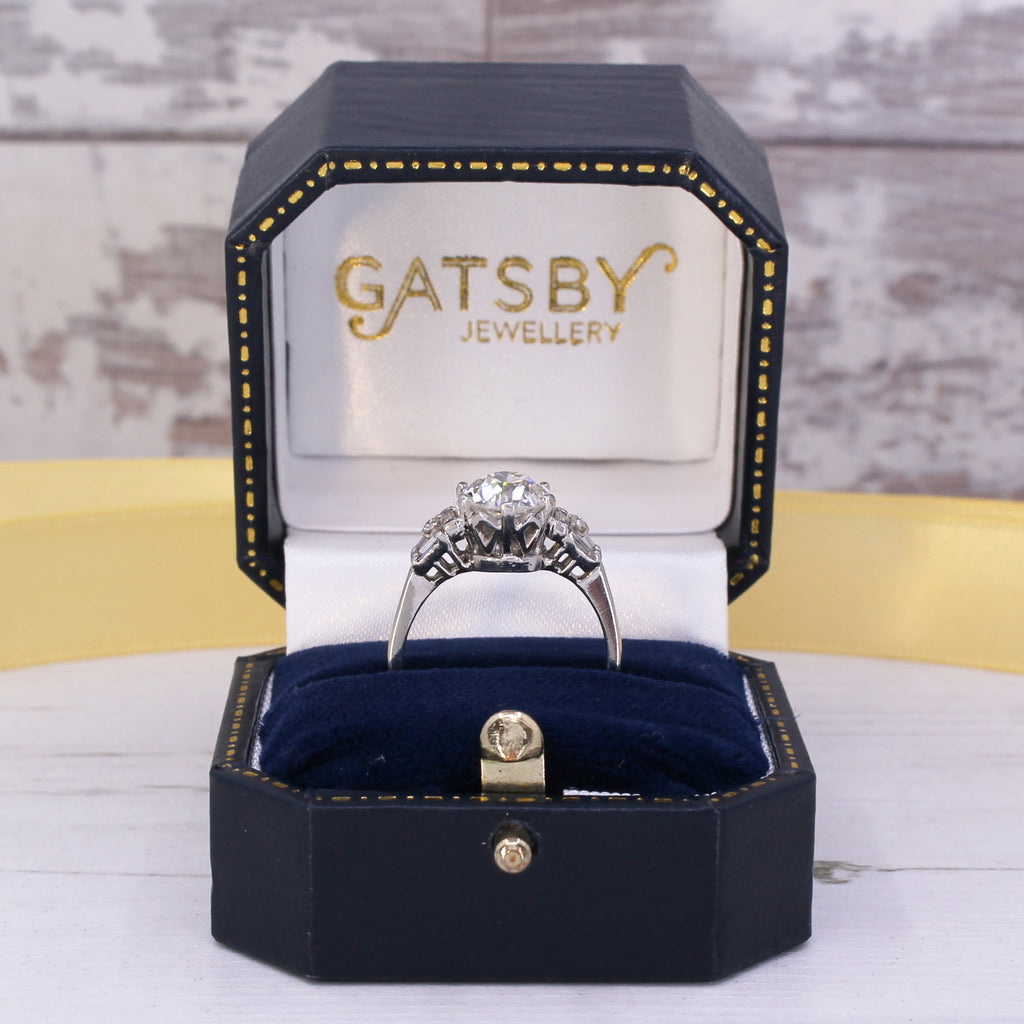 old European cut diamond ring