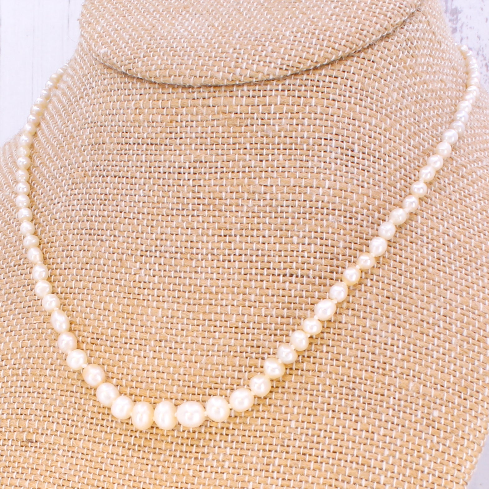 Vintage Natural Saltwater Pearl Rope Necklace, circa 1960