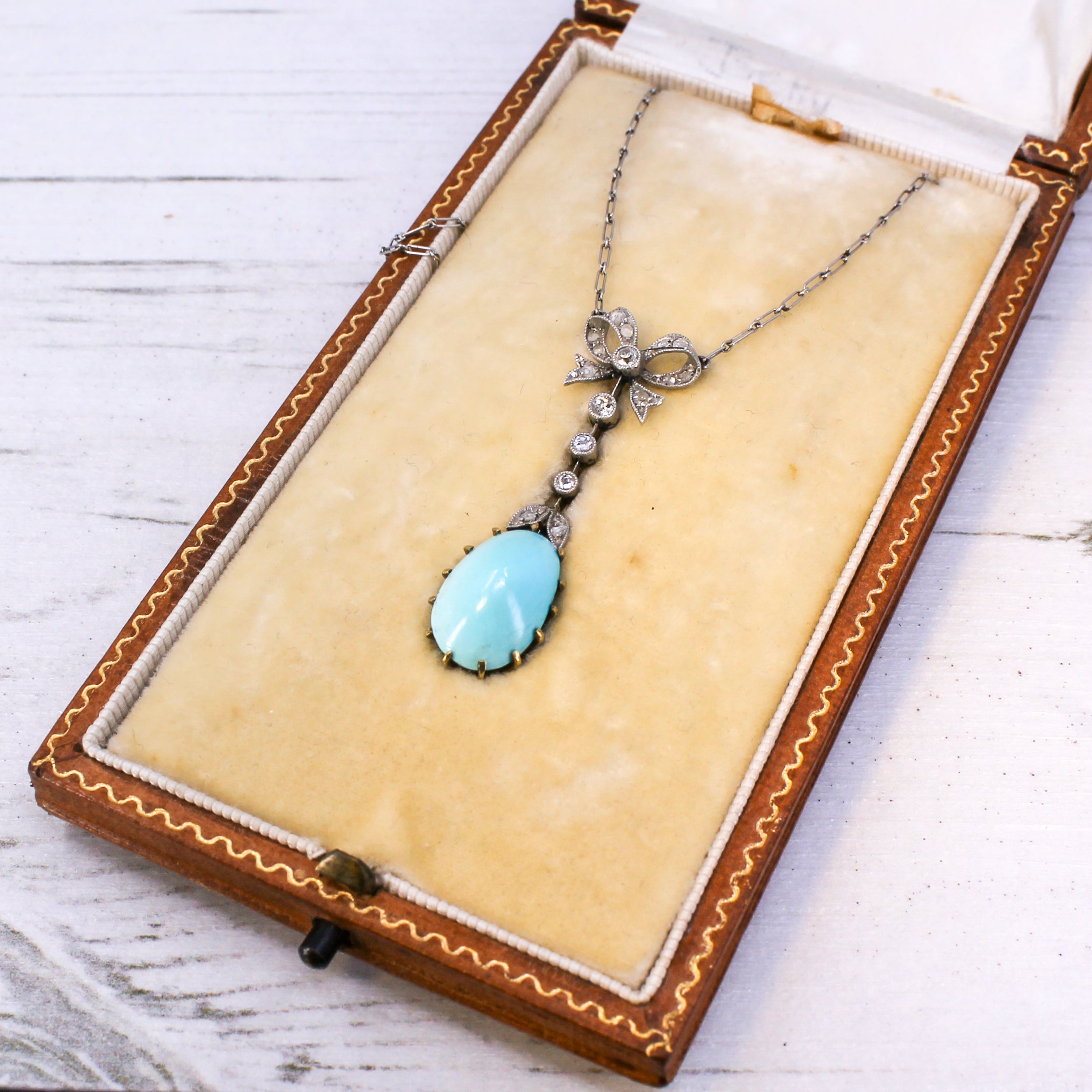 Antique turquoise pendant