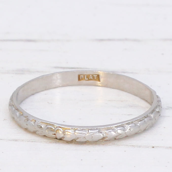 vintage platinum wedding band