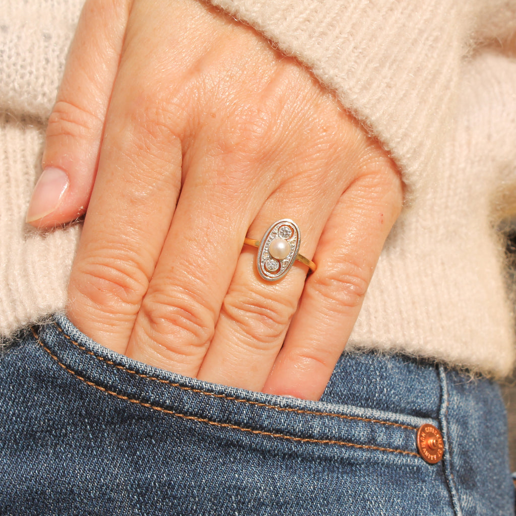 vintage pearl ring