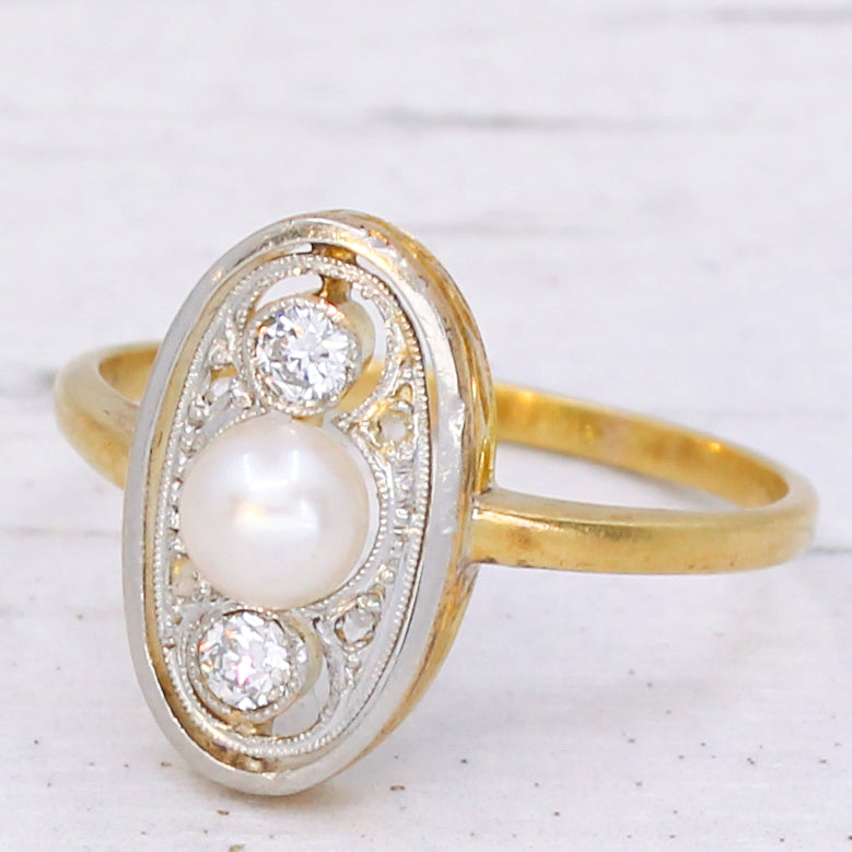 vintage pearl ring