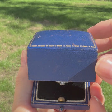 Art Deco diamond and sapphire ring