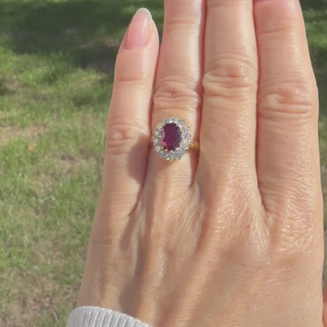 Unheated ruby ring