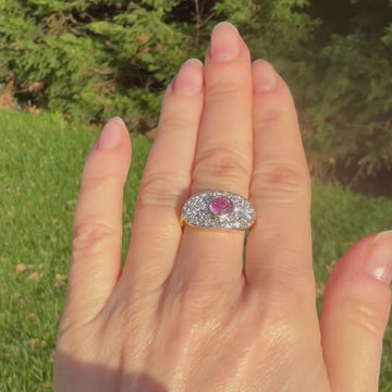 Unheated pink sapphire ring