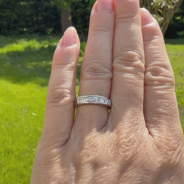 French cut diamond ring