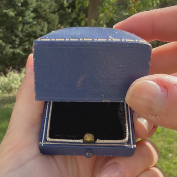 Old mine cut diamond engagement ring