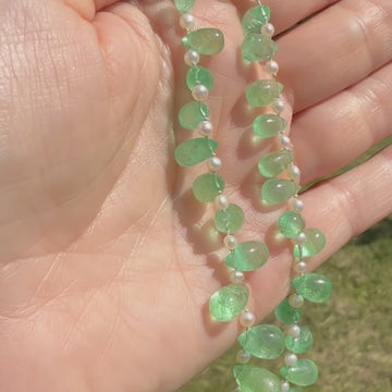 vintage Colombian emerald necklace 